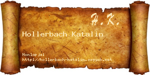Hollerbach Katalin névjegykártya